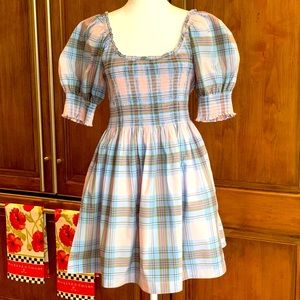 Hill House Naia Nap Dress in Pink Spring Plaid